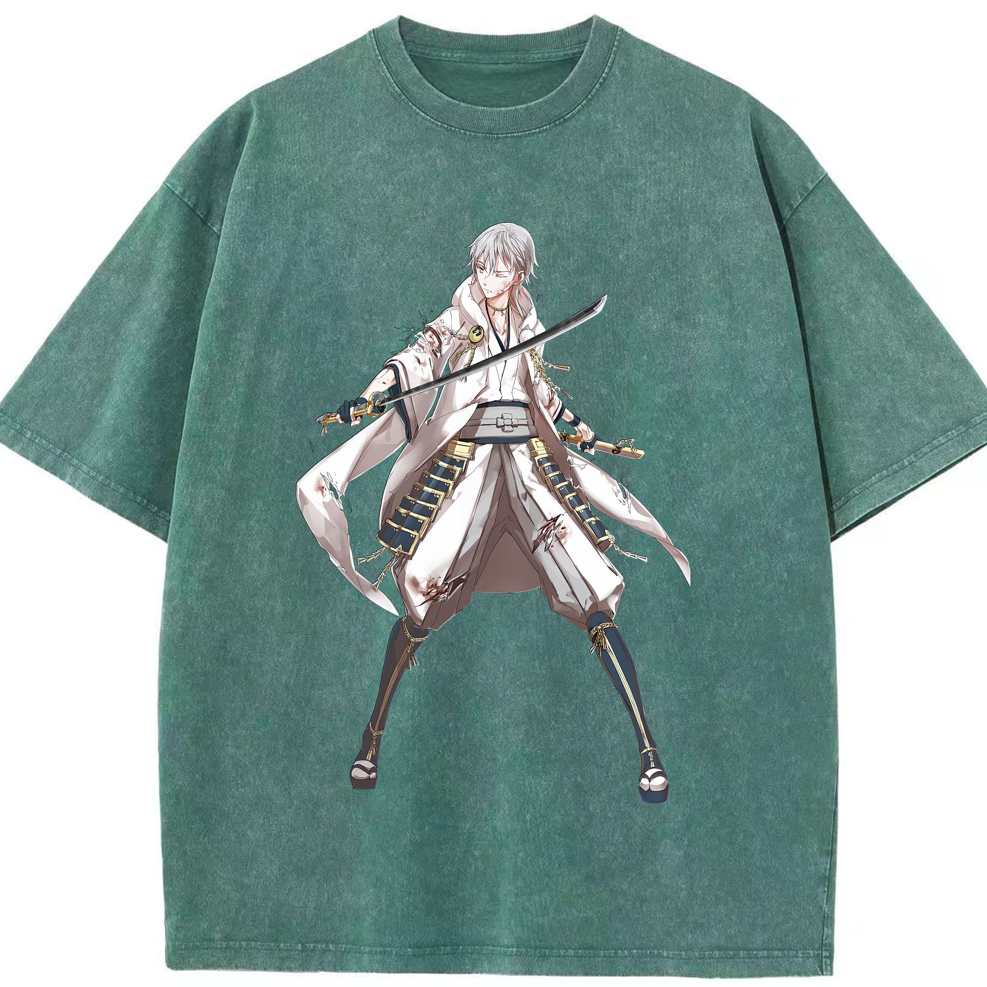 （画像用） 刀剣乱舞 Touken Ranbu 綿100% ヴィンテージ風 半袖Tシャツ（フロントプリント）